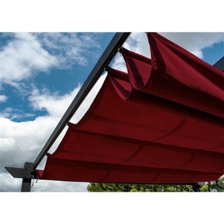 Aleko Aluminum Grape Trellis Pergola Outdoor Canopy Gazebo, 9 ft X 9 ft PERGBURG